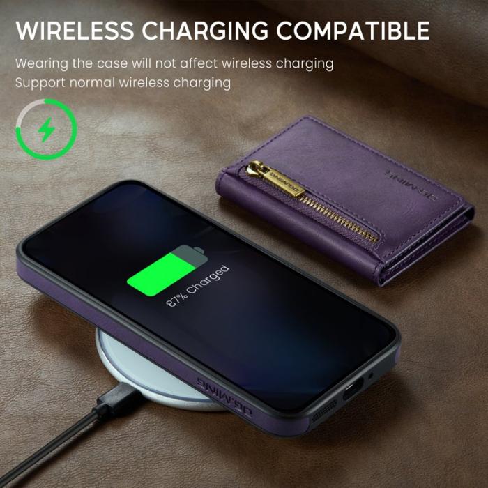 DG.MING - DG.MING M5 Series Google Pixel 9 Pro XL Skal Läder Magnetisk Lila