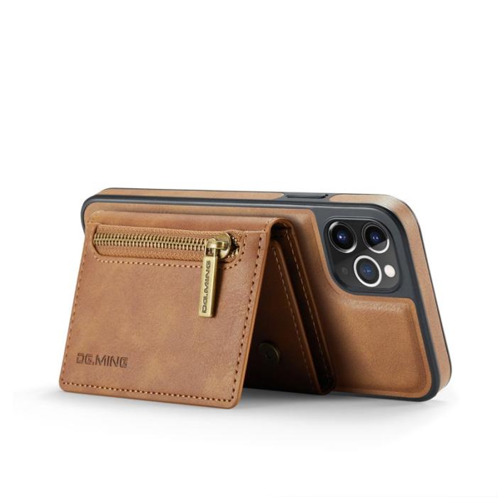 DG.MING - DG.MING M5 Series iPhone 11 Pro Max Plånboksfodral Konstläder Brun