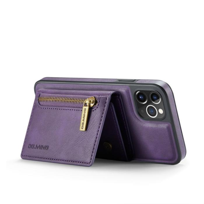 DG.MING - DG.MING M5 Series iPhone 11 Pro Max Plånboksfodral Konstläder Lila