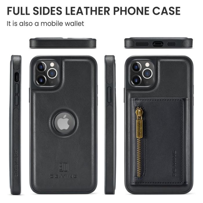 DG.MING - DG.MING M5 Series iPhone 11 Pro Max Plånboksfodral Konstläder - Svart