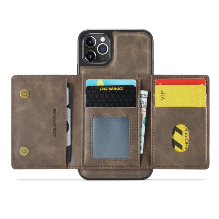 DG.MING - DG.MING M5 Series iPhone 11 Pro Skal Läder Magnetiskt Kaffe
