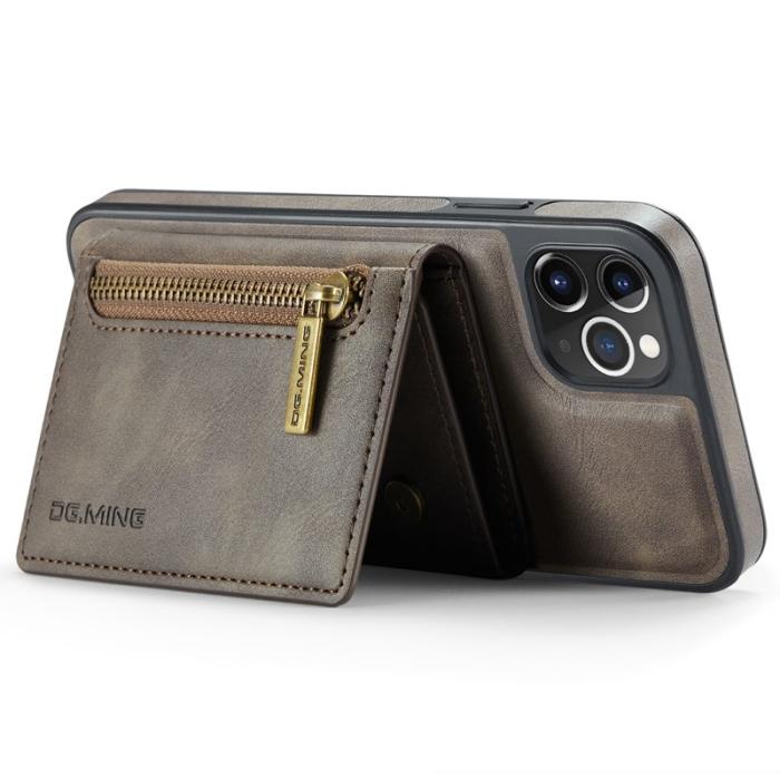 DG.MING - DG.MING M5 Series iPhone 11 Pro Skal Läder Magnetiskt Kaffe