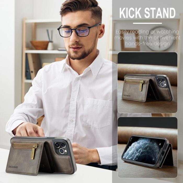 DG.MING - DG.MING M5 Series iPhone 11 Pro Skal Läder Magnetiskt Kaffe