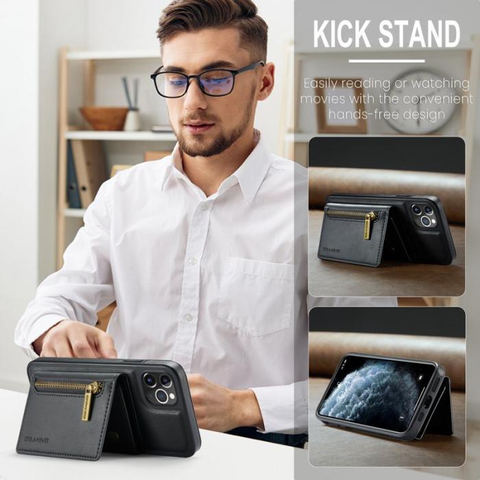 DG.MING - DG.MING M5 Series iPhone 11 Pro Skal Magnetiskt Läder Svart