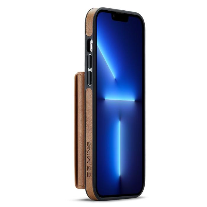DG.MING - DG.MING M5 Series iPhone 13 Pro Skal Magnetiskt Plånboksfodral Brun