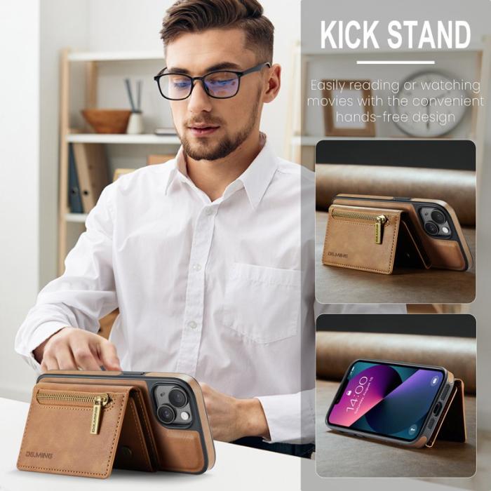 DG.MING - DG.MING M5 Series iPhone 13 Skal med Ställ - Brun