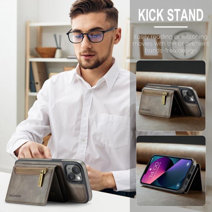 DG.MING - DG.MING M5 Series iPhone 13 Skal med Ställ - Kaffe