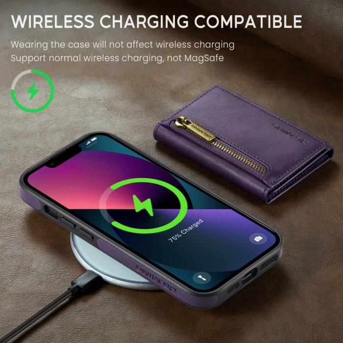 DG.MING - DG.MING M5 Series iPhone 13 Skal med Ställning - Lila