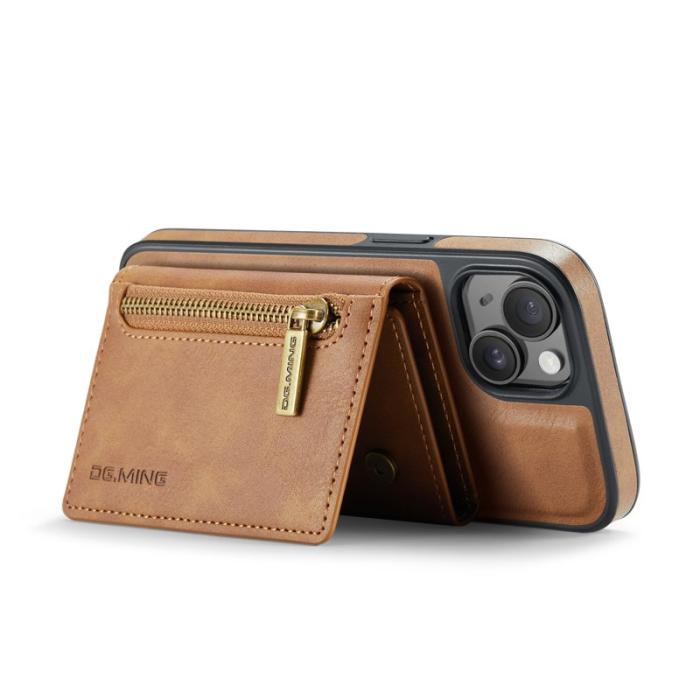 DG.MING - DG.MING M5 Series iPhone 14 Plus Skal Magnetiskt Läder Brun