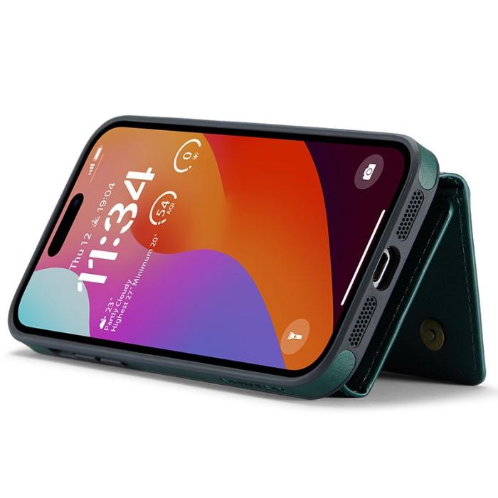 DG.MING - DG.MING M5 Series iPhone 14 Pro Skal 2-i-1 Plånbok Grön