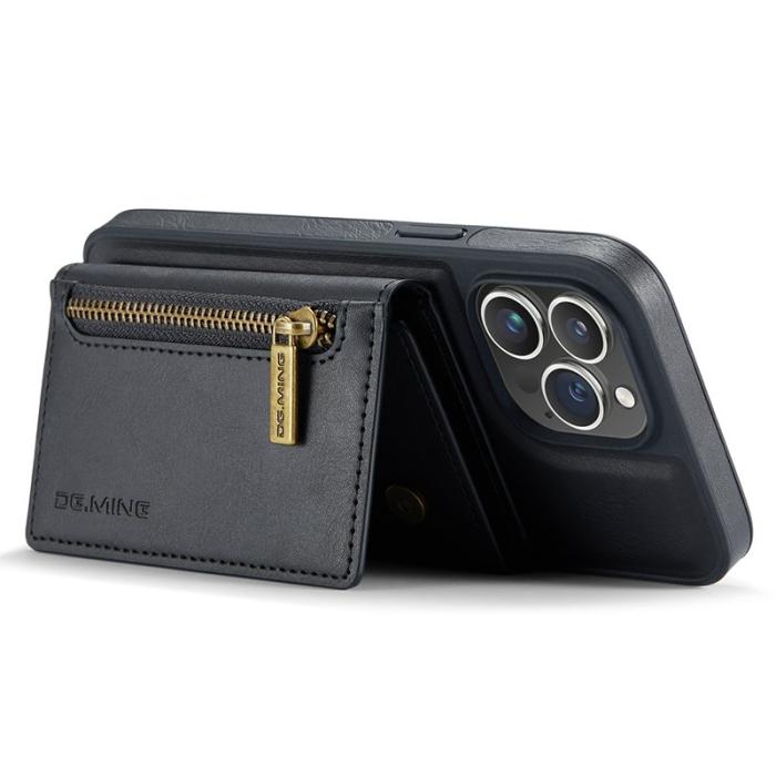DG.MING - DG.MING M5 Series iPhone 14 Pro Skal 2-i-1 Plånbok Svart