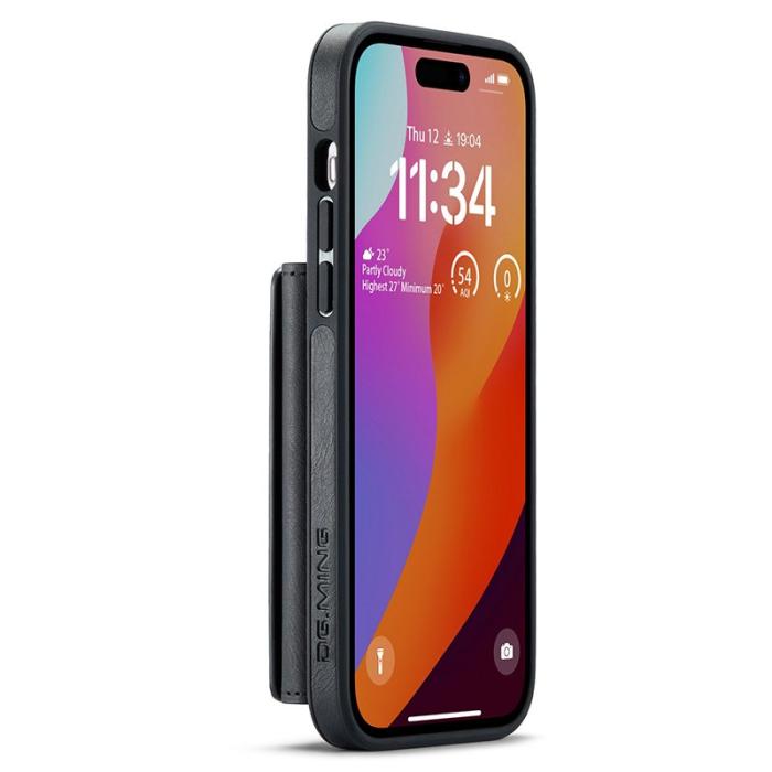 DG.MING - DG.MING M5 Series iPhone 14 Pro Skal 2-i-1 Plånbok Svart
