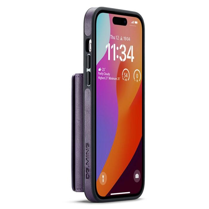 DG.MING - DG.MING M5 Series iPhone 15 Pro Max Skal Plånboksfodral Lila
