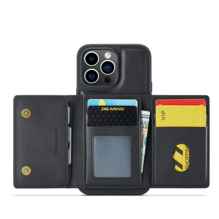 DG.MING - DG.MING M5 Series iPhone 16 Pro Max Skal Magnetisk Läder Svart