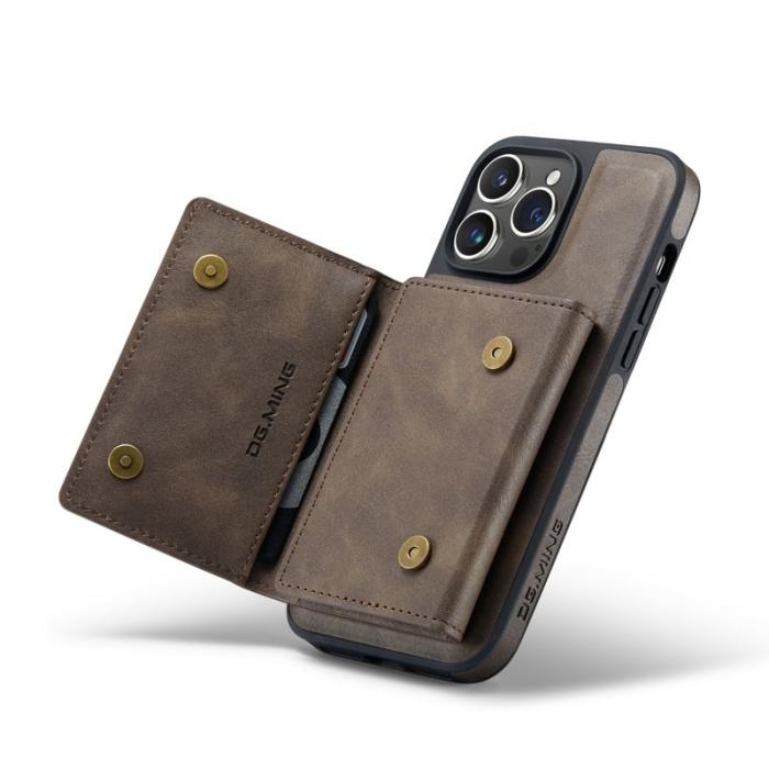 DG.MING - DG.MING M5 Series iPhone 16 Pro Max Skal Magnetiskt Läder Kaffe