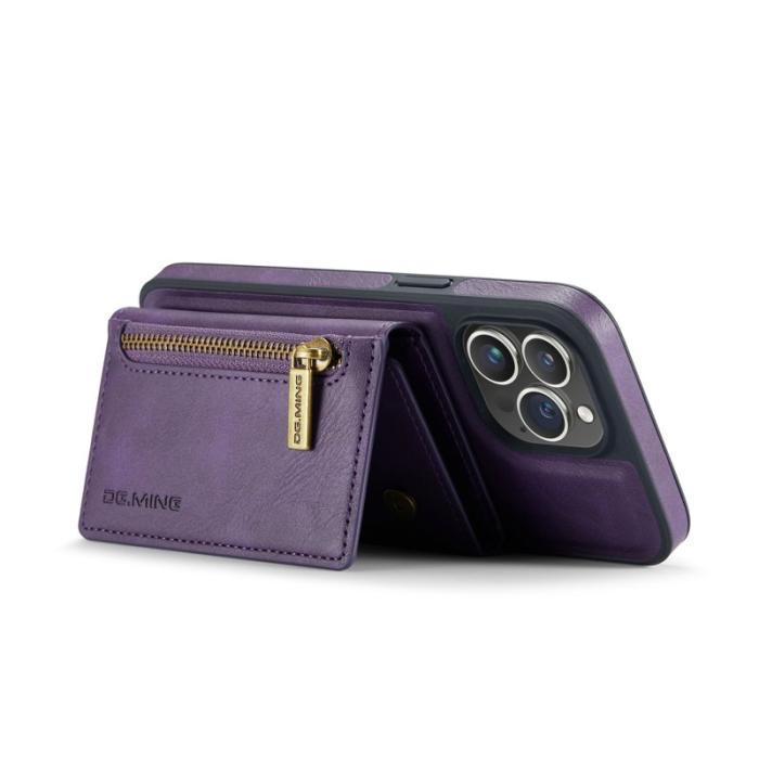 DG.MING - DG.MING M5 Series iPhone 16 Pro Max Skal Magnetiskt Läder Lila