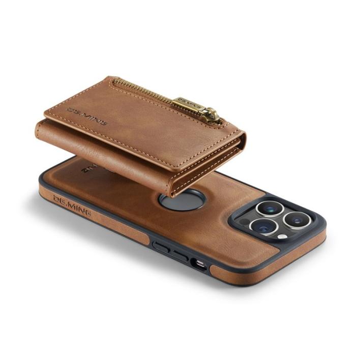 DG.MING - DG.MING M5 Series iPhone 16 Pro Skal Läder Magnetiskt Brun
