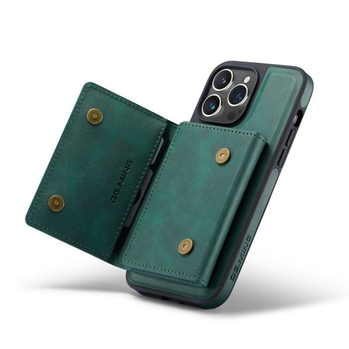 DG.MING - DG.MING M5 Series iPhone 16 Pro Skal Magnetiskt Läder Grön