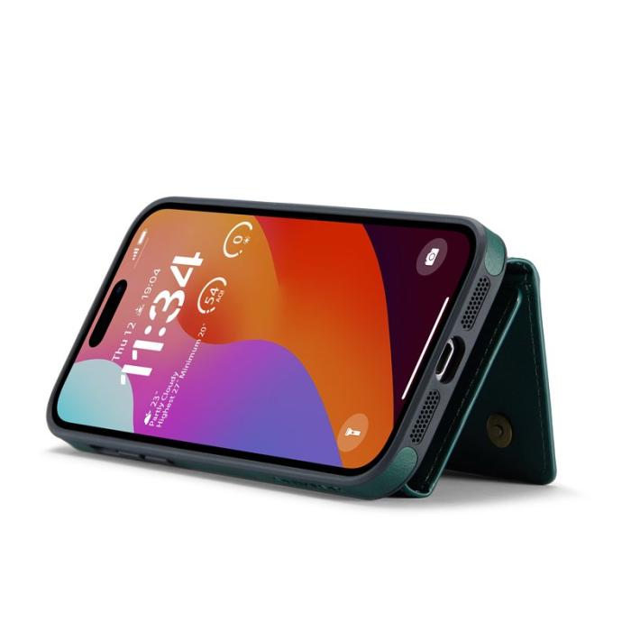 DG.MING - DG.MING M5 Series iPhone 16 Pro Skal Magnetiskt Läder Grön