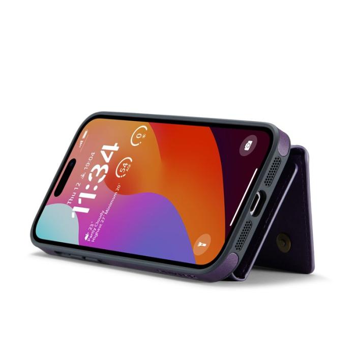 DG.MING - DG.MING M5 Series iPhone 16 Pro Skal Magnetiskt Läder Lila
