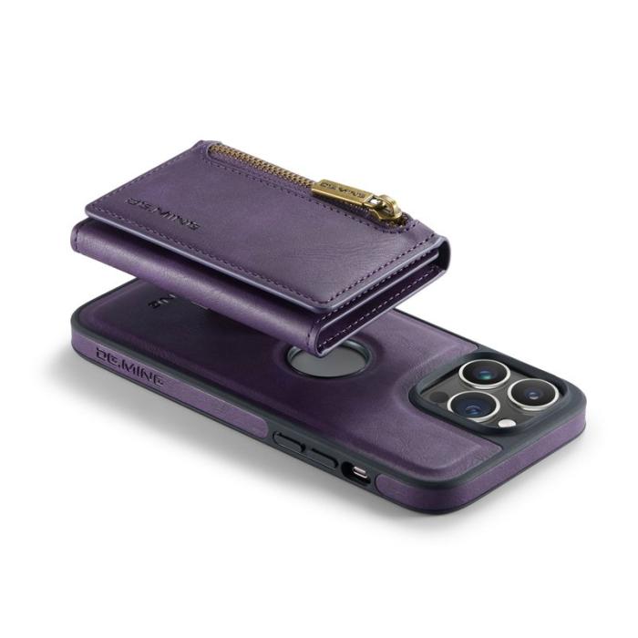 DG.MING - DG.MING M5 Series iPhone 16 Pro Skal Magnetiskt Läder Lila