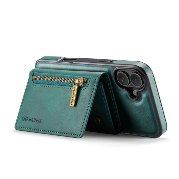DG.MING - DG.MING M5 Series iPhone 16 Skal Detachable Läder Grön