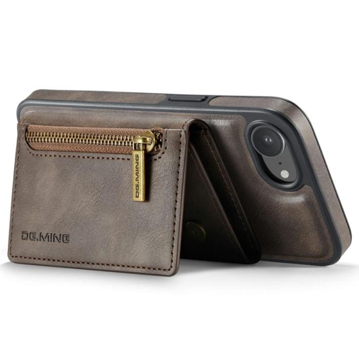 DG.MING - DG.MING M5 Series iPhone 16e Skal Avtagbart Läder Fodral - Kaffe