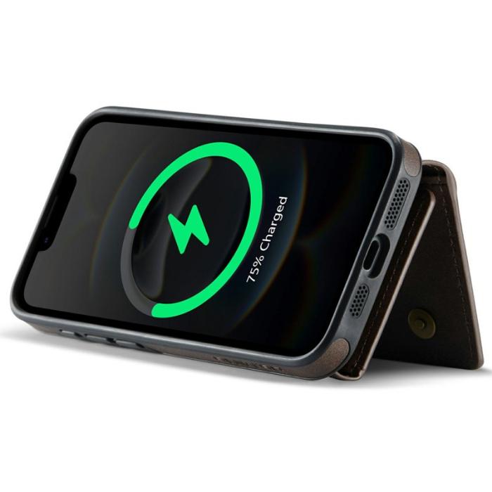 DG.MING - DG.MING M5 Series iPhone 16e Skal Avtagbart Läder Fodral - Kaffe