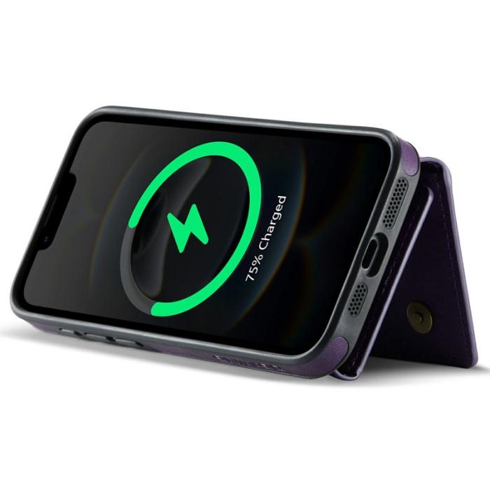 DG.MING - DG.MING M5 Series iPhone 16e Skal Magnetiskt Läder Lila