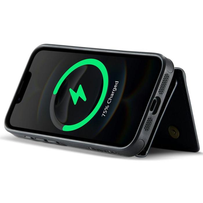 DG.MING - DG.MING M5 Series iPhone 16e Skal Magnetiskt Läder Svart