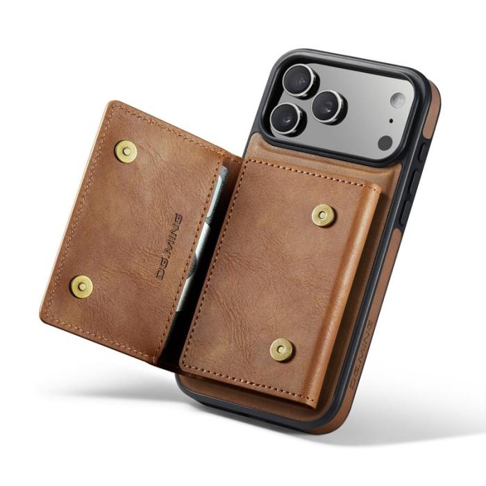 DG.MING - DG.MING M5 Series iPhone 17 Pro Max Skal Magnetiskt Läder Brun