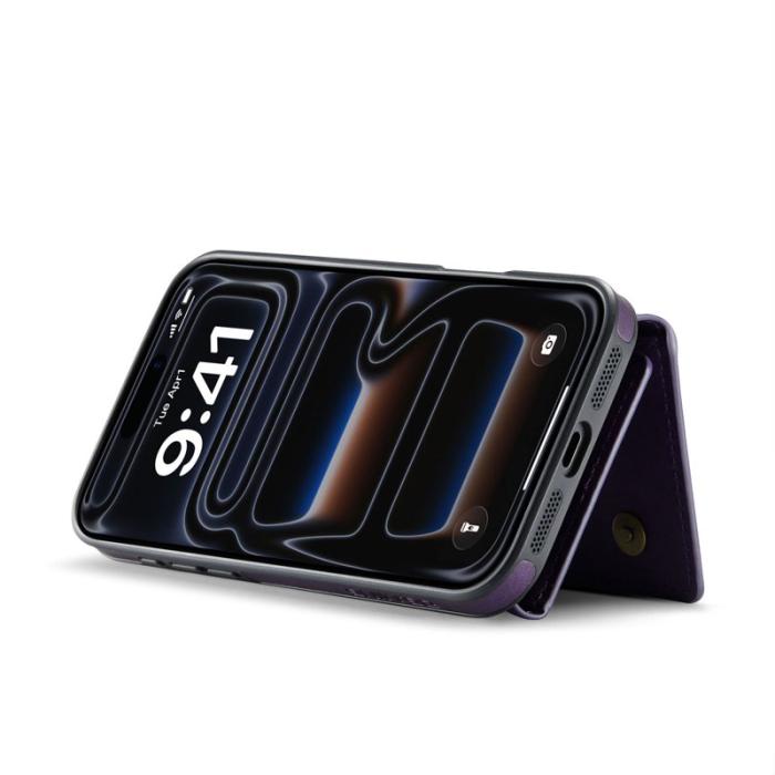 DG.MING - DG.MING M5 Series iPhone 17 Pro Max Skal Magnetiskt Läder Lila