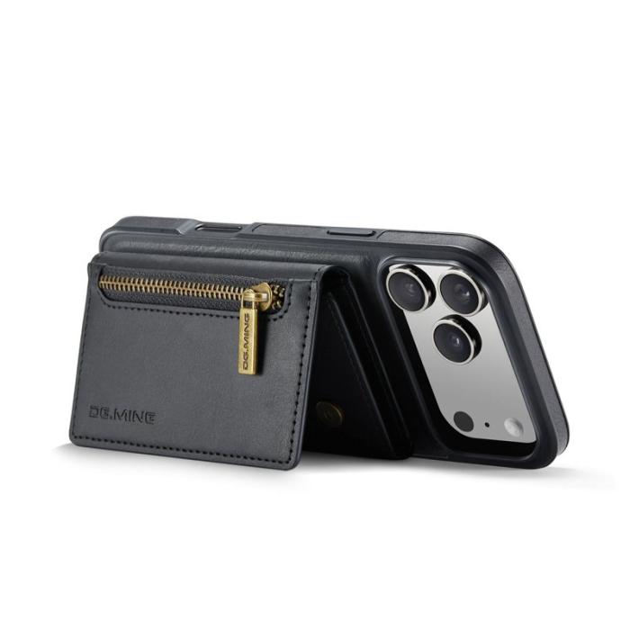 DG.MING - DG.MING M5 Series iPhone 17 Pro Max Skal Magnetiskt Läder Svart