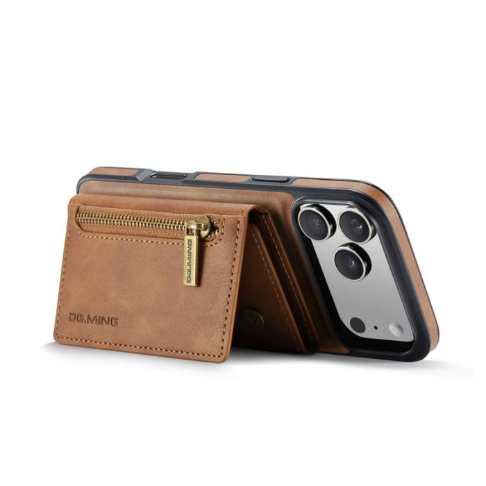 DG.MING - DG.MING M5 Series iPhone 17 Pro Skal Magnetiskt Läder Brun