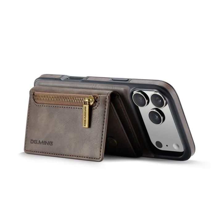 DG.MING - DG.MING M5 Series iPhone 17 Pro Skal Magnetiskt Läder Kaffe