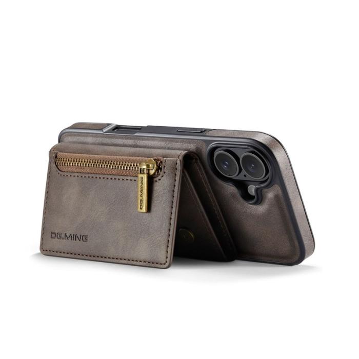 DG.MING - DG.MING M5 Series iPhone 17 Skal Avtagbart Magnetiskt Läder Kaffe