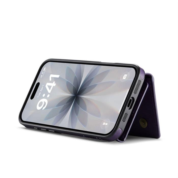 DG.MING - DG.MING M5 Series iPhone 17 Skal Avtagbart Magnetiskt Läder Lila