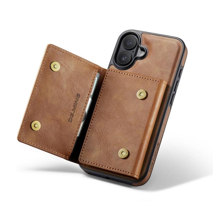 DG.MING - DG.MING M5 Series iPhone 17 Skal Magnetiskt Läder Fodral Brun