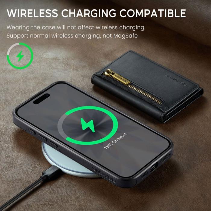 DG.MING - DG.MING M5 Series iPhone 17 Skal Magnetiskt Läder Svart