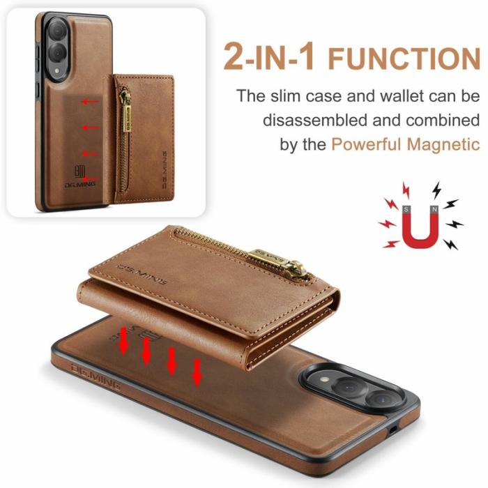 DG.MING - DG.MING M5 Series Samsung Galaxy S25 Edge Skal Läder Brun