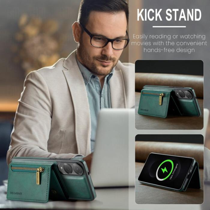 DG.MING - DG.MING M5 Series Samsung Galaxy S25 Edge Skal Läder Grön