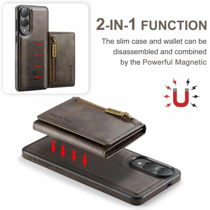 DG.MING - DG.MING M5 Series Samsung Galaxy S25 Edge Skal Läder Kaffe