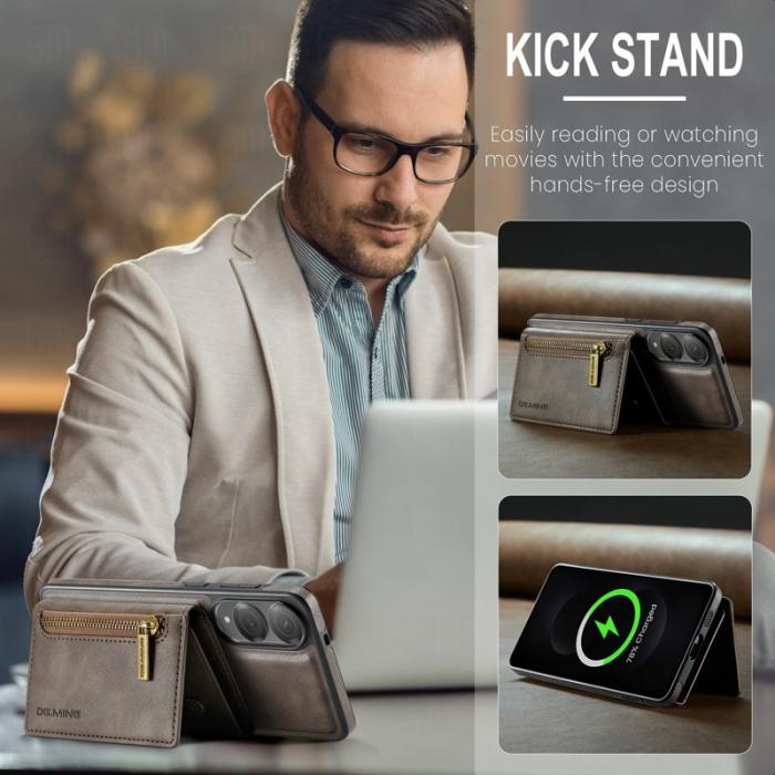 DG.MING - DG.MING M5 Series Samsung Galaxy S25 Edge Skal Läder Kaffe