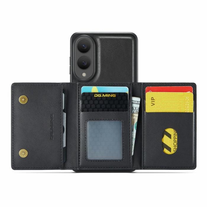 DG.MING - DG.MING M5 Series Samsung Galaxy S25 Edge Skal Läder Svart