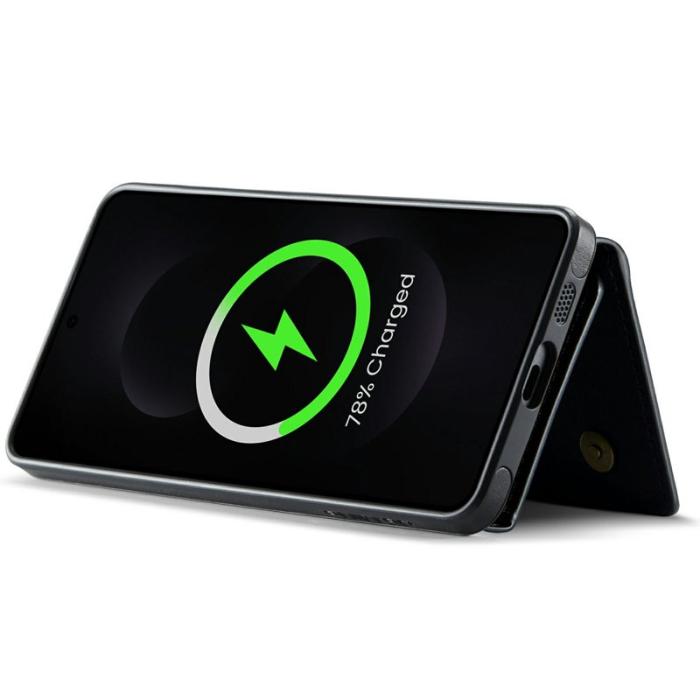 DG.MING - DG.MING M5 Series Samsung Galaxy S25 Edge Skal Läder Svart