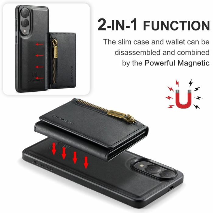 DG.MING - DG.MING M5 Series Samsung Galaxy S25 Edge Skal Läder Svart