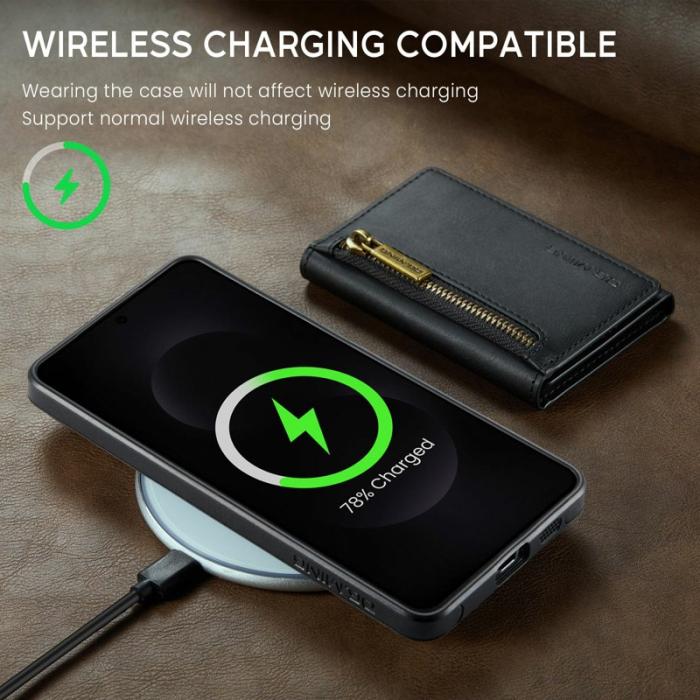 DG.MING - DG.MING M5 Series Samsung Galaxy S25 Edge Skal Läder Svart