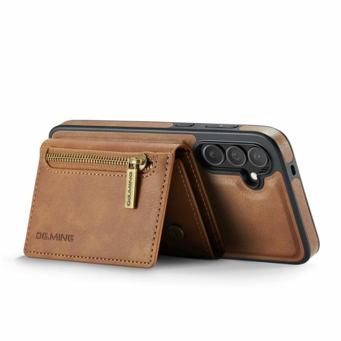 DG.MING - DG.MING M5 Series Samsung Galaxy S25 FE Skal Läder Magnetisk Brun