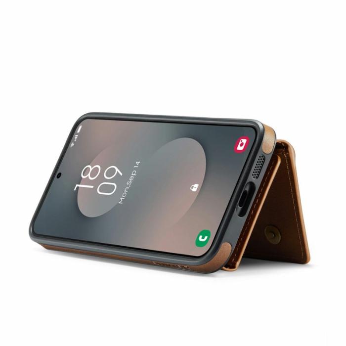 DG.MING - DG.MING M5 Series Samsung Galaxy S25 FE Skal Läder Magnetisk Brun