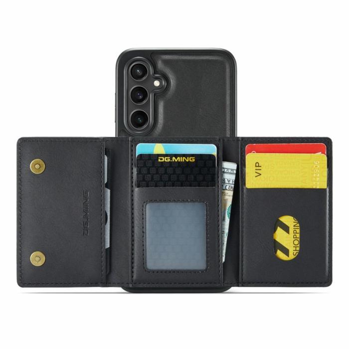 DG.MING - DG.MING M5 Series Samsung Galaxy S25 FE Skal Läder Magnetisk Svart